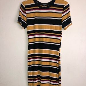 Multicolored form fitting dress